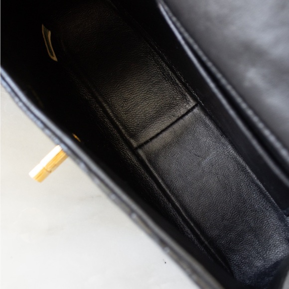 Chanel Vintage 1989 Classic Mini Flap Black Alligator 24K Gold Plated Bag - Picture 11 of 16